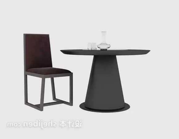 Single Coffee Table And Chair 3d model Single Coffee Table And Chair 3d model
