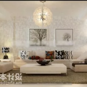 European Sofa Table Set 3d model