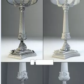 European Classic Table Lamp 3d model