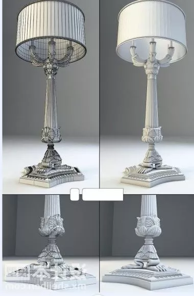 European Classic Table Lamp 3d model European Classic Table Lamp 3d model