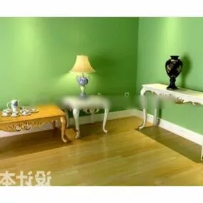 Antique American Coffee Table 3d model