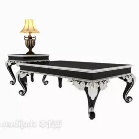 European Classic Coffee Table Decor 3d model