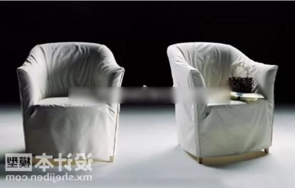 White Modern Single Sofa 3d model White Modern Single Sofa 3d model