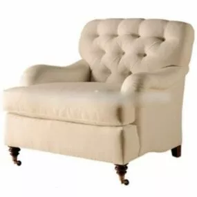 Upholstery Single Sofa Chester Style 3d model