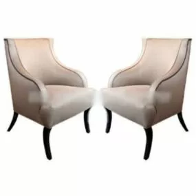 European Single Sofa High Back 3d model