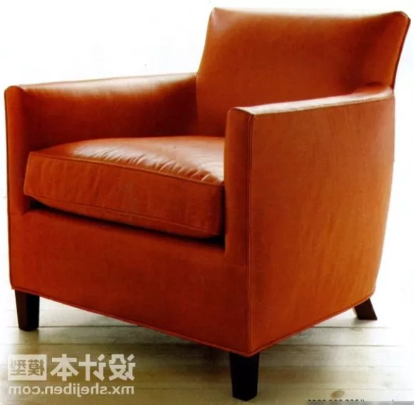 Red Leather Single Sofa 3d model Red Leather Single Sofa 3d model