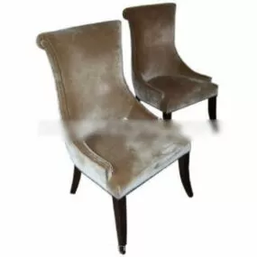Velvet Restaurant Chair 3d model