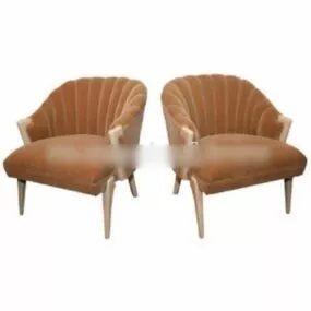Shell Back Single Sofa 3d model