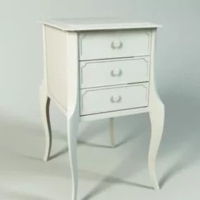 Antique Baroque Bedside Table 3d model
