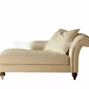 European Lounge Sofa Beige Color 3d model