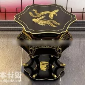 Black Coffee Table Antique 3d model