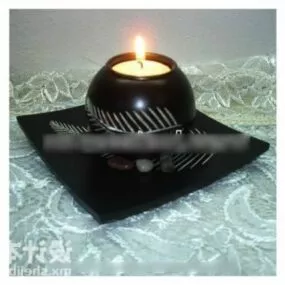 Black Ceramic Vase Lamp 3d model