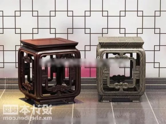 Chinese Ancient Stool 3d model Chinese Ancient Stool 3d model