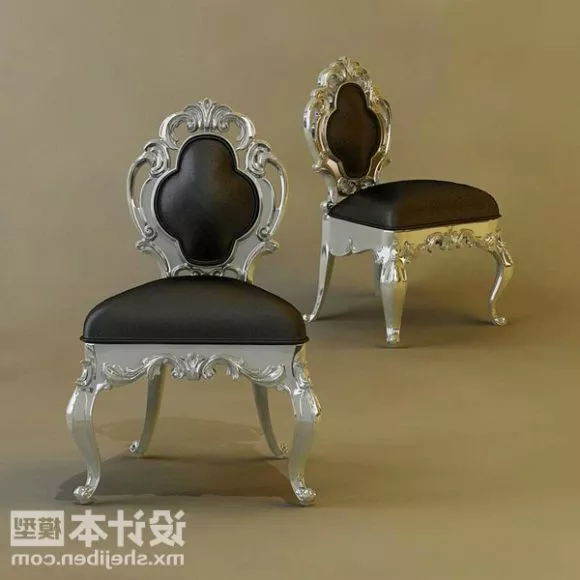 European Chair Classic Style 3d model European Chair Classic Style 3d model
