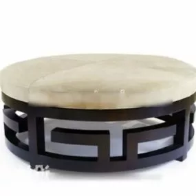 Antique Round Sofa Stool 3d model
