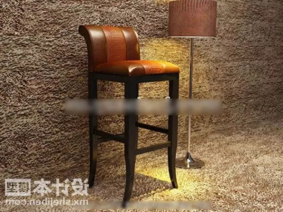 Furniture Bar At The Beach 3d model