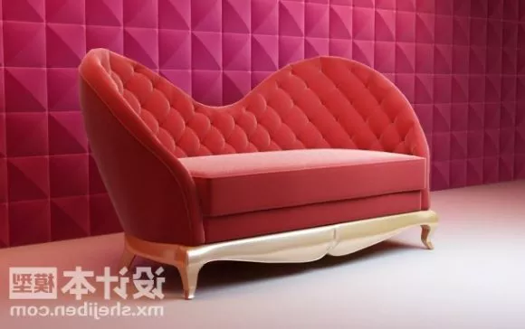 Classic High Back Sofa 3d model Classic High Back Sofa 3d model
