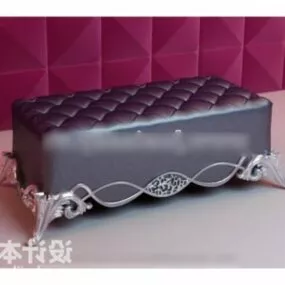 Antique European Sofa Stool 3d model