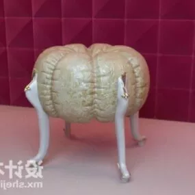 Pumpkin Stool 3d model