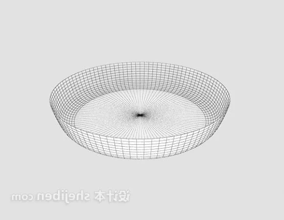 Red Wood Table Louver Stand 3d model