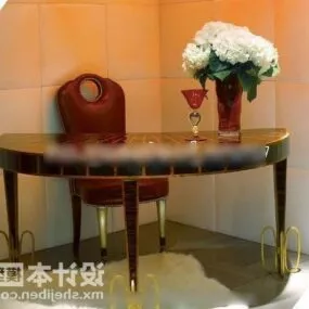 Corner Marble Desk 3d model