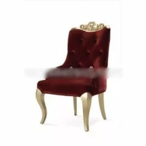 Antique Red Velvet Sofa 3d model