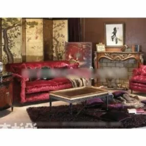 Velvet Sofa 3d model