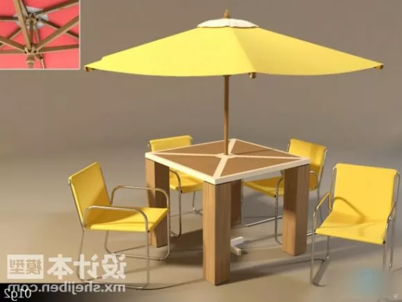 Red Color Umbrella Accessories 3d model