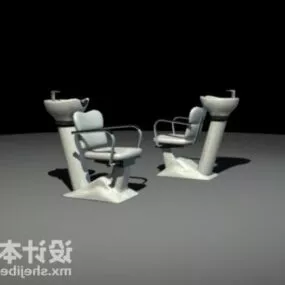 Hair Salon Washing Chair 3d model
