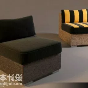 Modern Softe Single Sofa 3d model