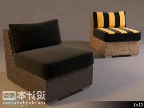 Modern Softe Single Sofa 3d model Modern Softe Single Sofa 3d model