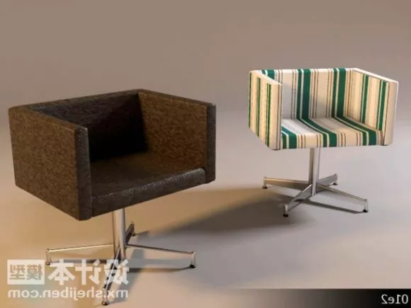 Office Fixed Single Chair 3d model Office Fixed Single Chair 3d model