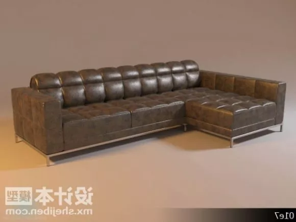 L Sofa Chesterfield Style 3d model L Sofa Chesterfield Style 3d model
