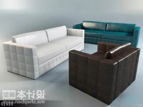 Leather Sofa Collection 3d model Leather Sofa Collection 3d model
