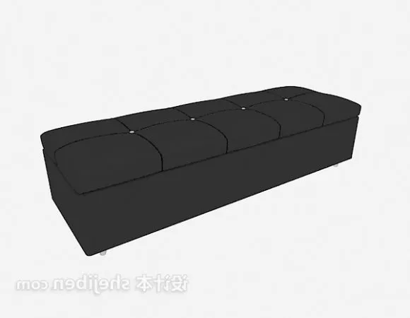 Black Leather Stool 3d model Black Leather Stool 3d model