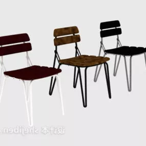 Coffee Wood Chair 3d model