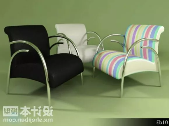 Single Sofa Leather And Fabric 3d model Single Sofa Leather And Fabric 3d model