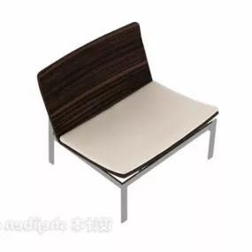 Simple Chair Brown Color 3d model