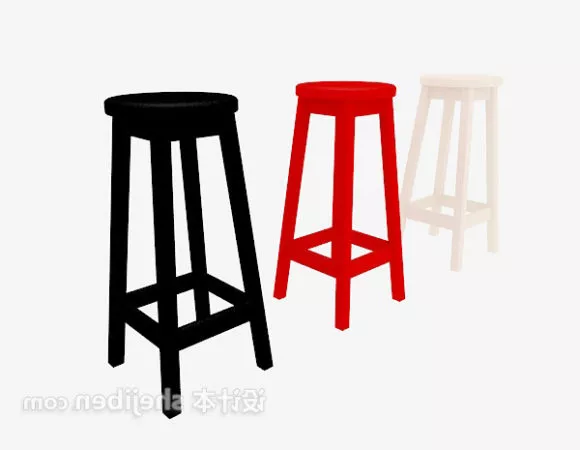 Monochrome Color Bar Chair 3d model Monochrome Color Bar Chair 3d model