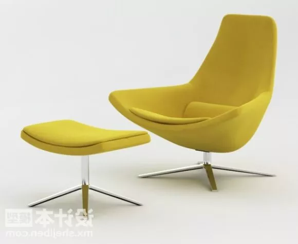 Armchair Tuliss Curved Pad 3d model