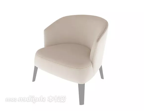 Grey Upholstered Accent Chair 3d model