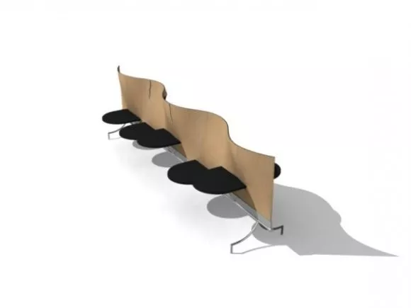 Waiting Bench Colorful 3d model