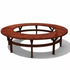 Round Conference Table V1 3d model