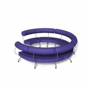 Waiting Space Circle Sofa 3d model