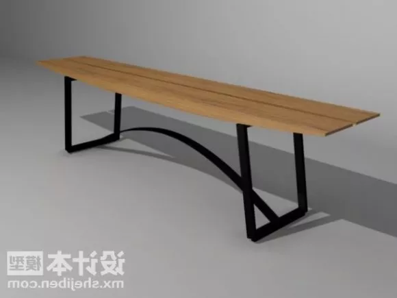 Modernism Bench With Stool 3d model