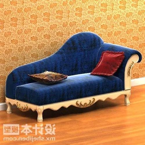 Sunlounger Pool Lounge Chair Metal Frame 3d model