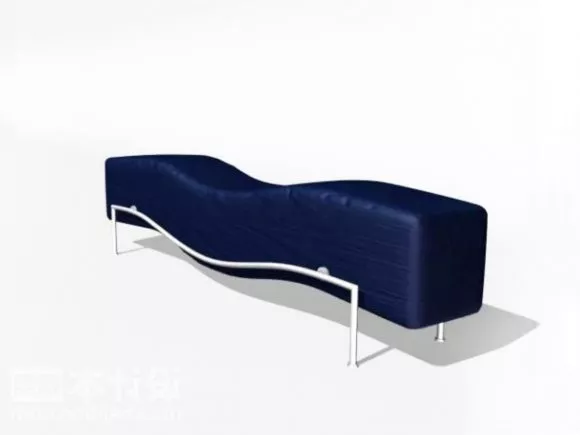 Black And White Cube Ottoman 3d model