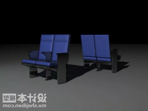 Waiting Area Row Seat 3d model