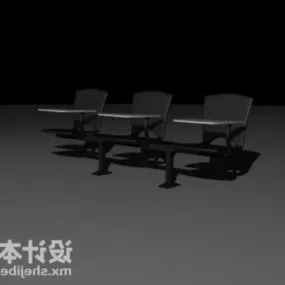 Stadium Grey Seat Chair 3d model
