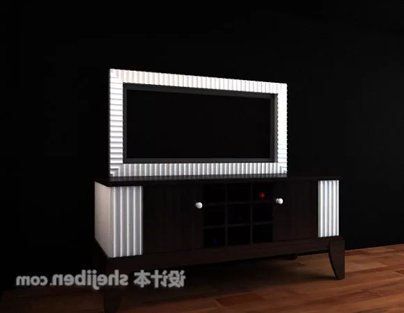 Plasma Tv With Sound System 3d model
